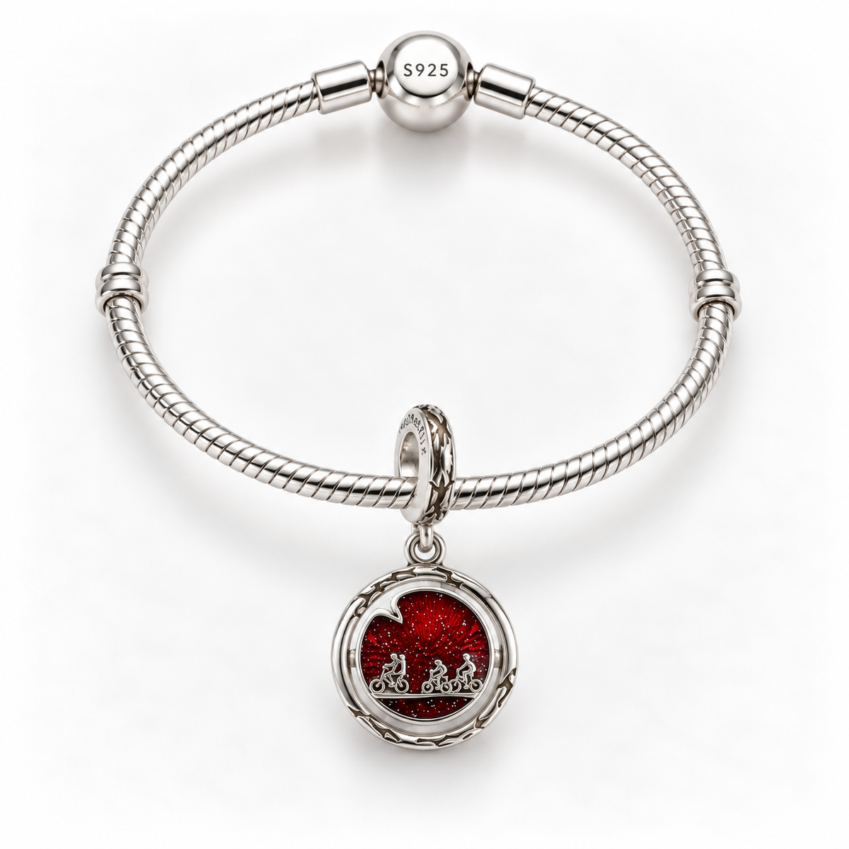 Charm Stranger Things El Otro Lado Plata Ley .925