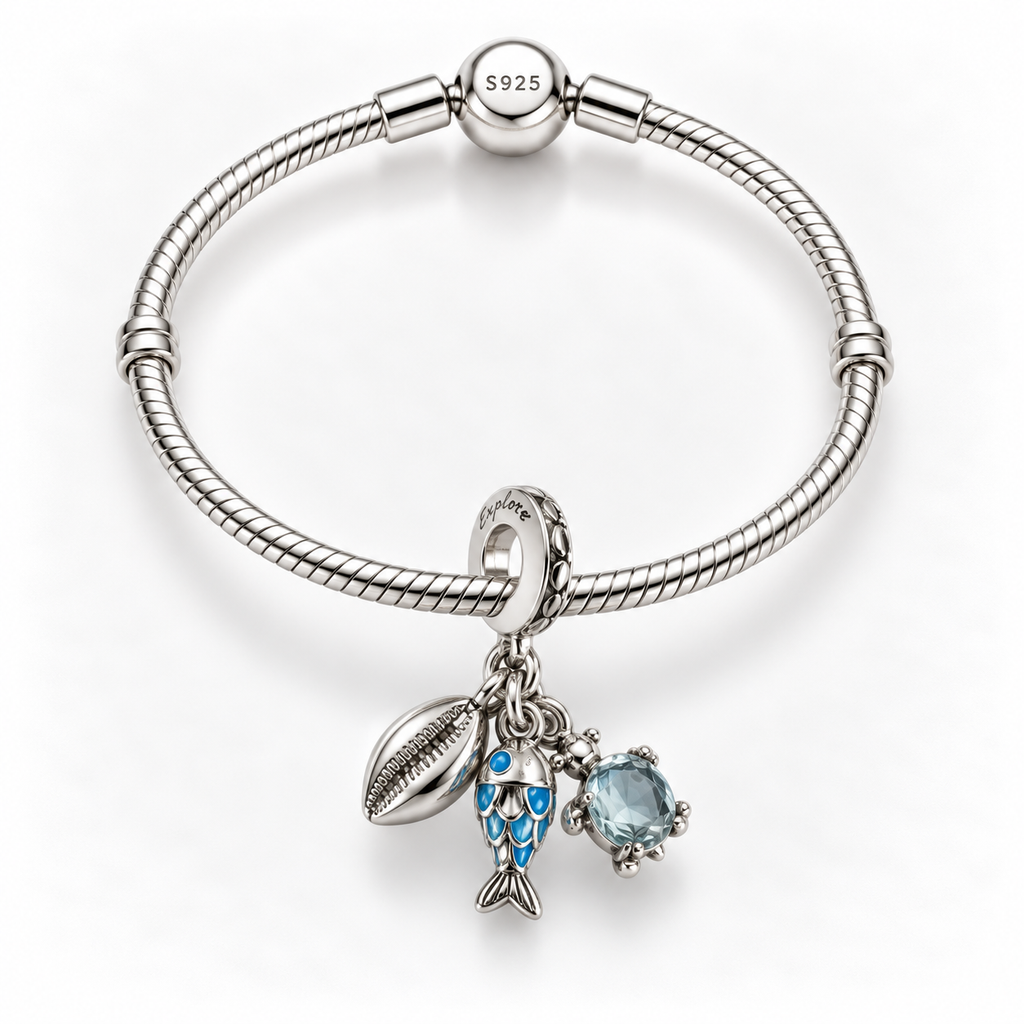 Charm Tesoros Del Mar Plata Ley .925