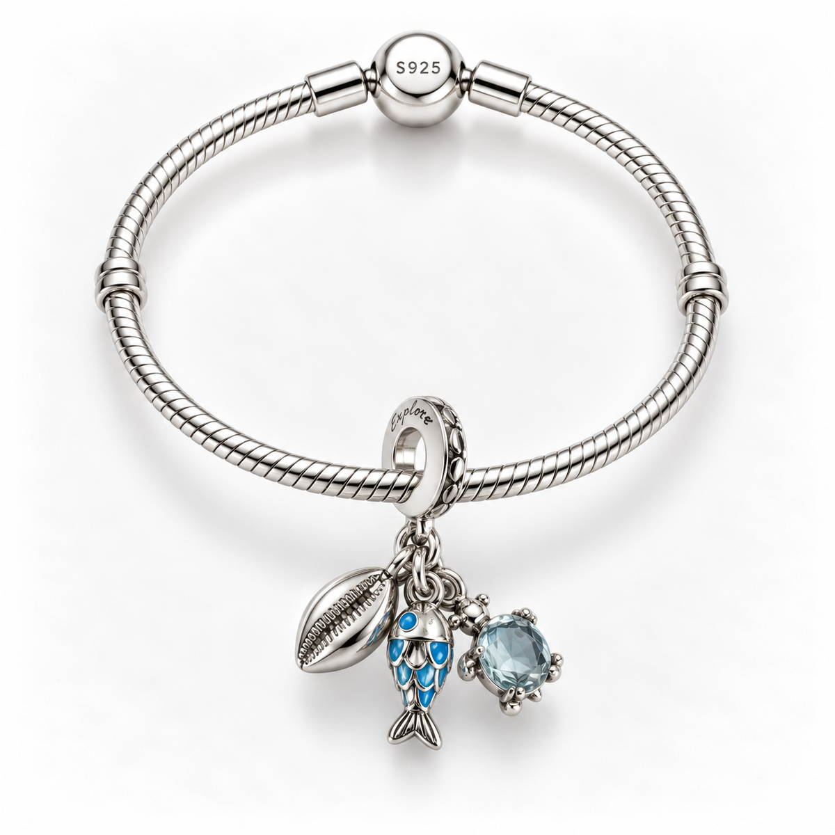 Charm Tesoros Del Mar Plata Ley .925