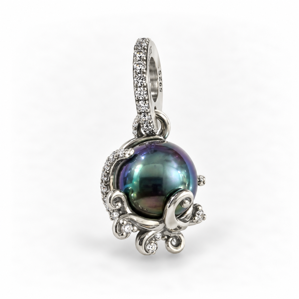 Charm Pulpo Tornasol Plata Ley .925
