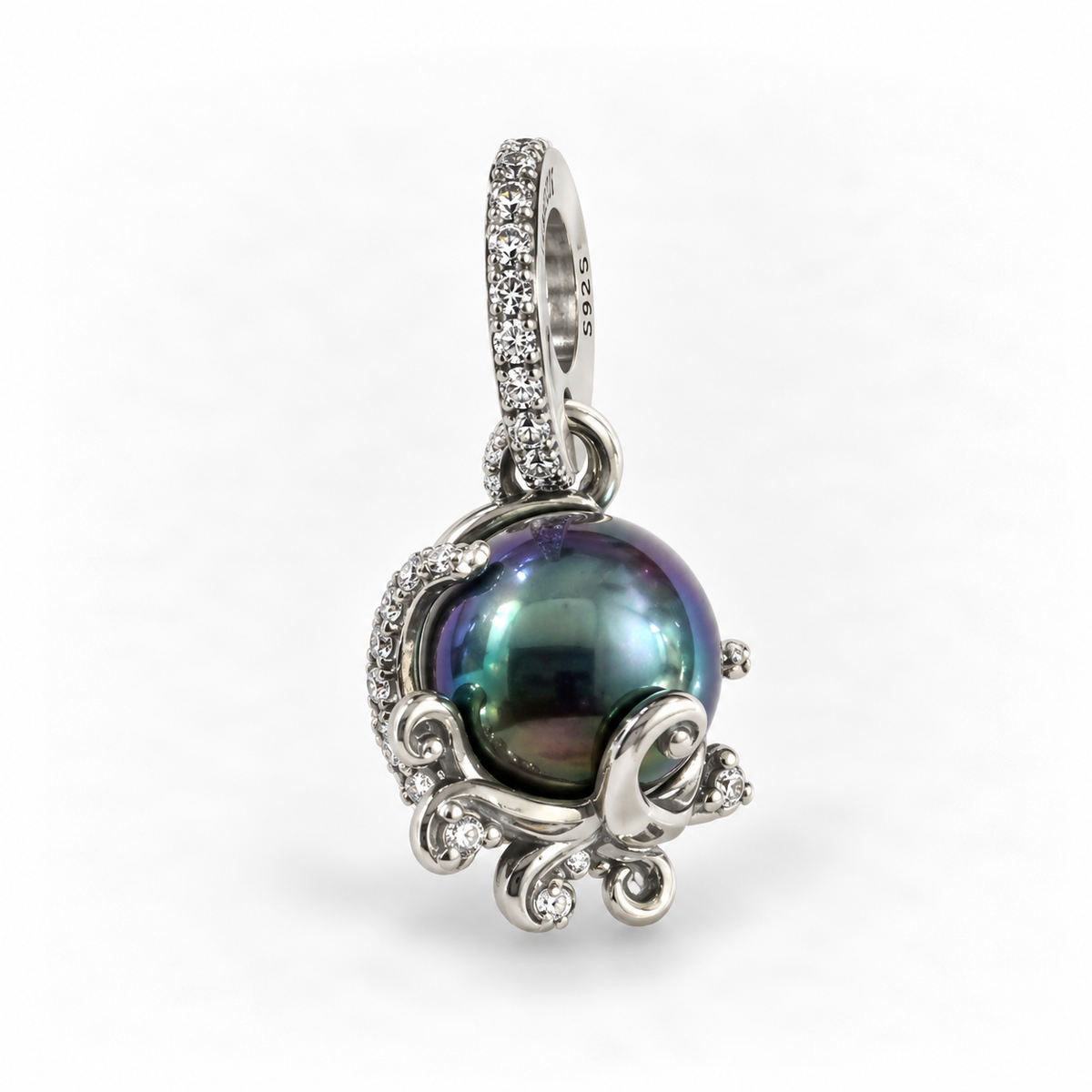 Charm Pulpo Tornasol Plata Ley .925