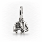 Charm Elefante Azul  Plata Ley .925