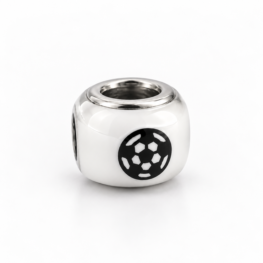 Charm Separador Balon Futbol  Plata Ley .925