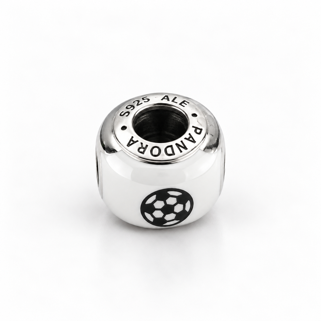 Charm Separador Balon Futbol  Plata Ley .925