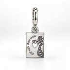 Charm Carta de As Con Corazon Rojo Plata Ley .925