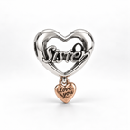 Charm Corazon Sister Plata Ley .925