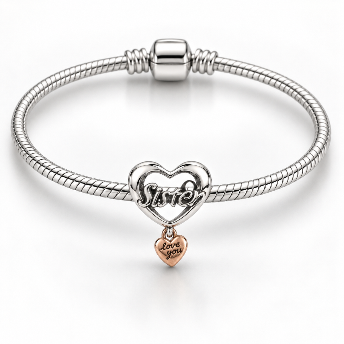 Charm Corazon Sister Plata Ley .925