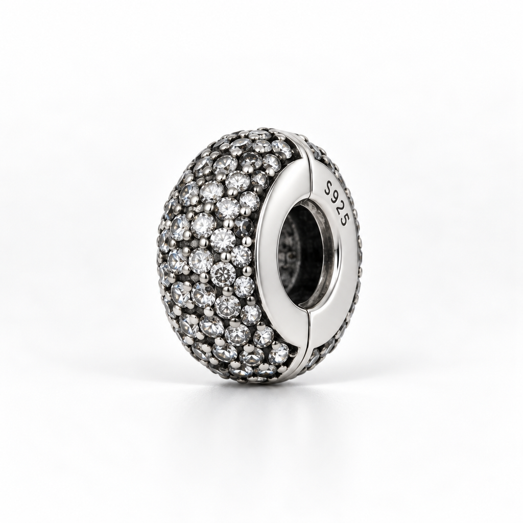 Charm Separador Brillos Plata Ley .925