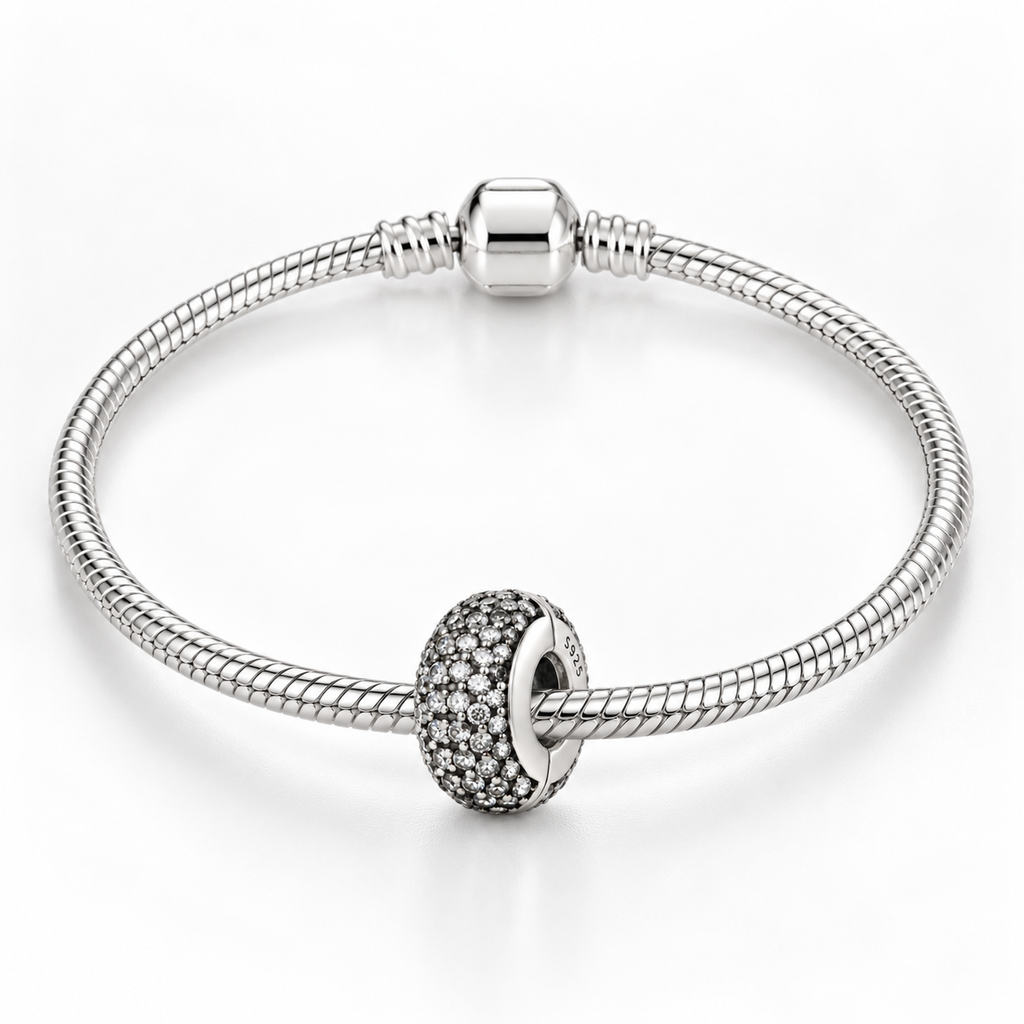 Charm Separador Brillos Plata Ley .925