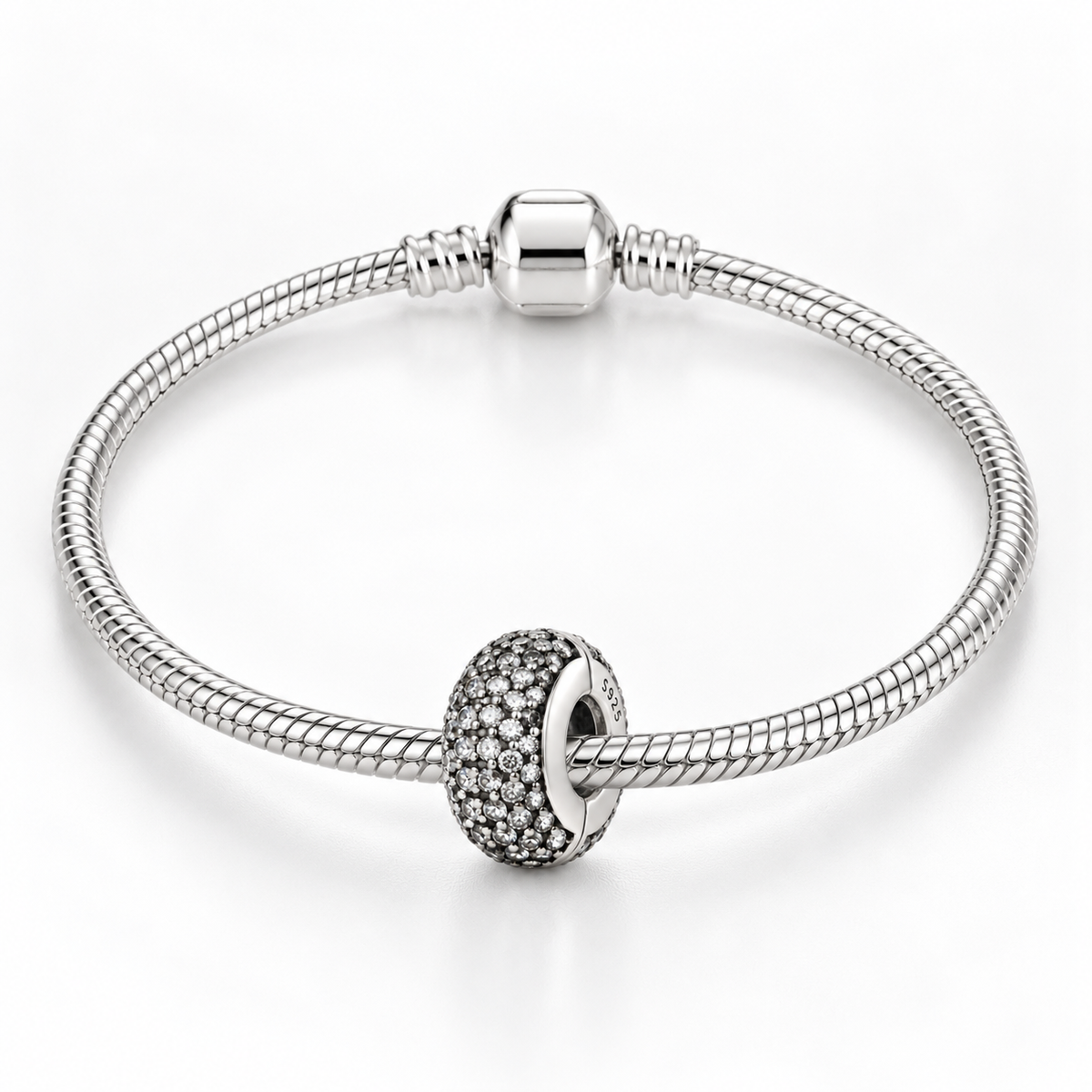 Charm Separador Brillos Plata Ley .925