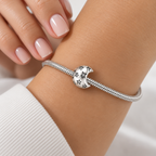 Charm Separador Luna Con Estrellas Plata Ley .925
