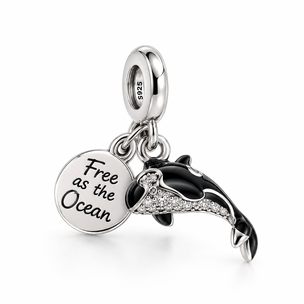 Charm Orca Plata Ley .925