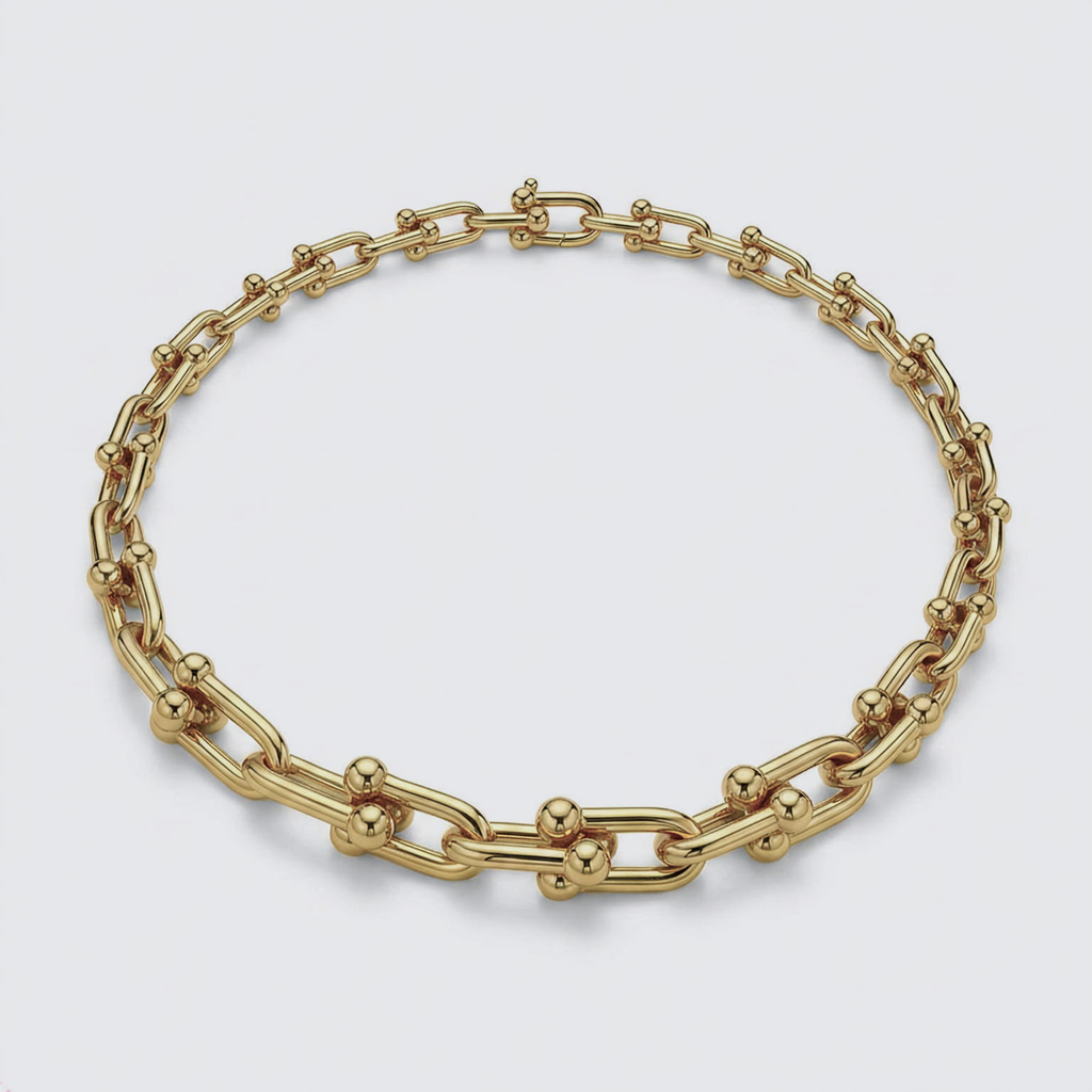 Collar Tiff Eslabones Hard Dorado