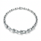 Collar Tiff Eslabones Hard Plateado