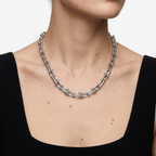 Collar Tiff Eslabones Hard Plateado