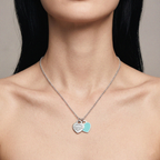 Collar Tiff Blue Heart