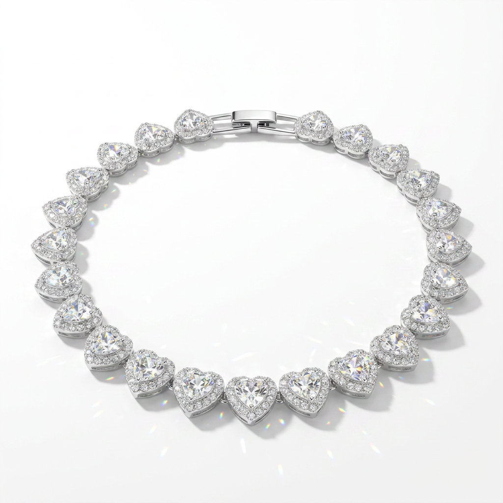 Collar Ariana Tennis Corazón