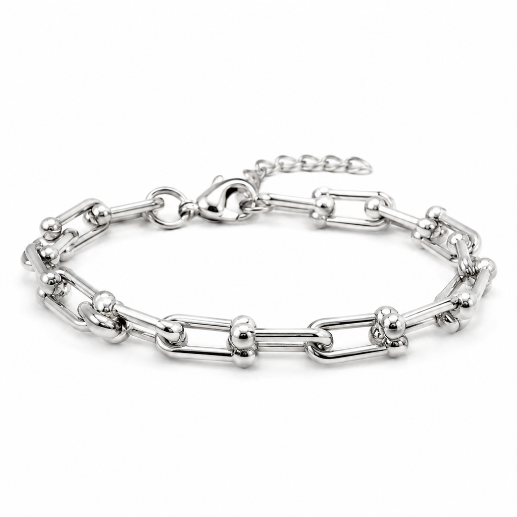 Pulsera Tiff Eslabones Plateado