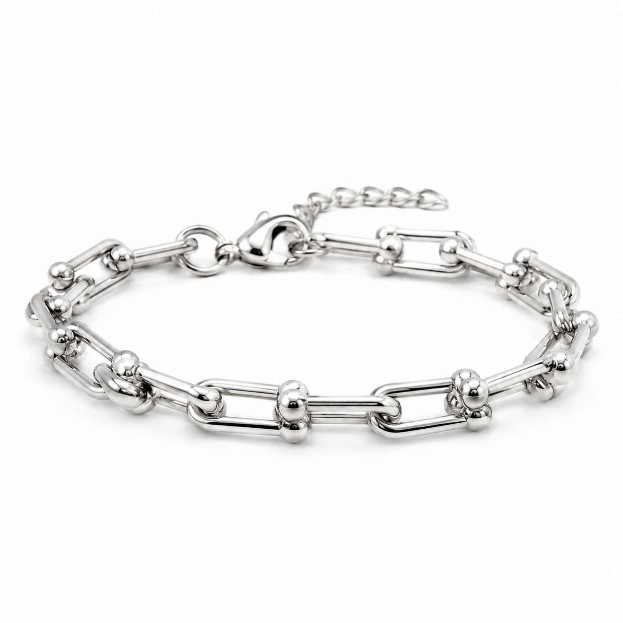 Pulsera Tiff Eslabones Plateado