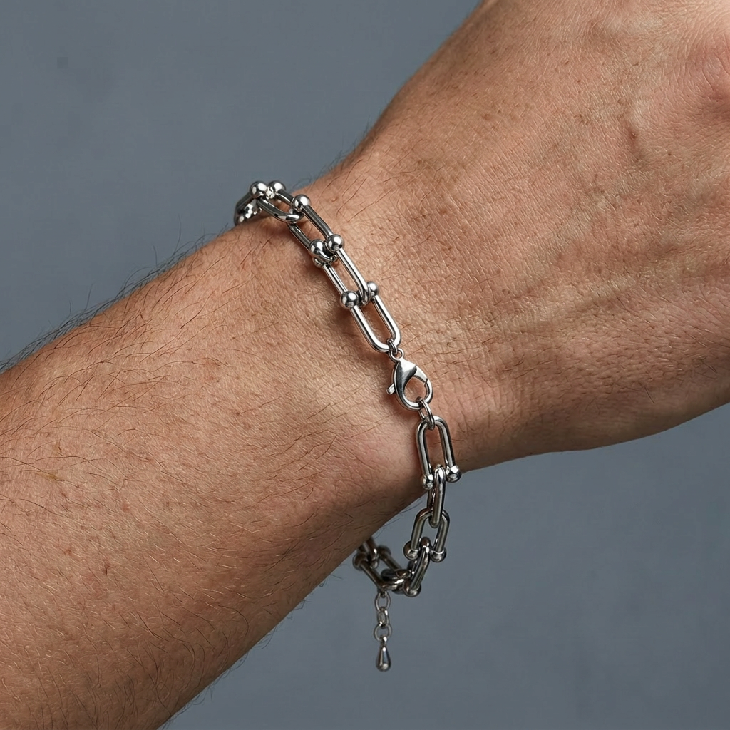 Pulsera Tiff Eslabones Plateado