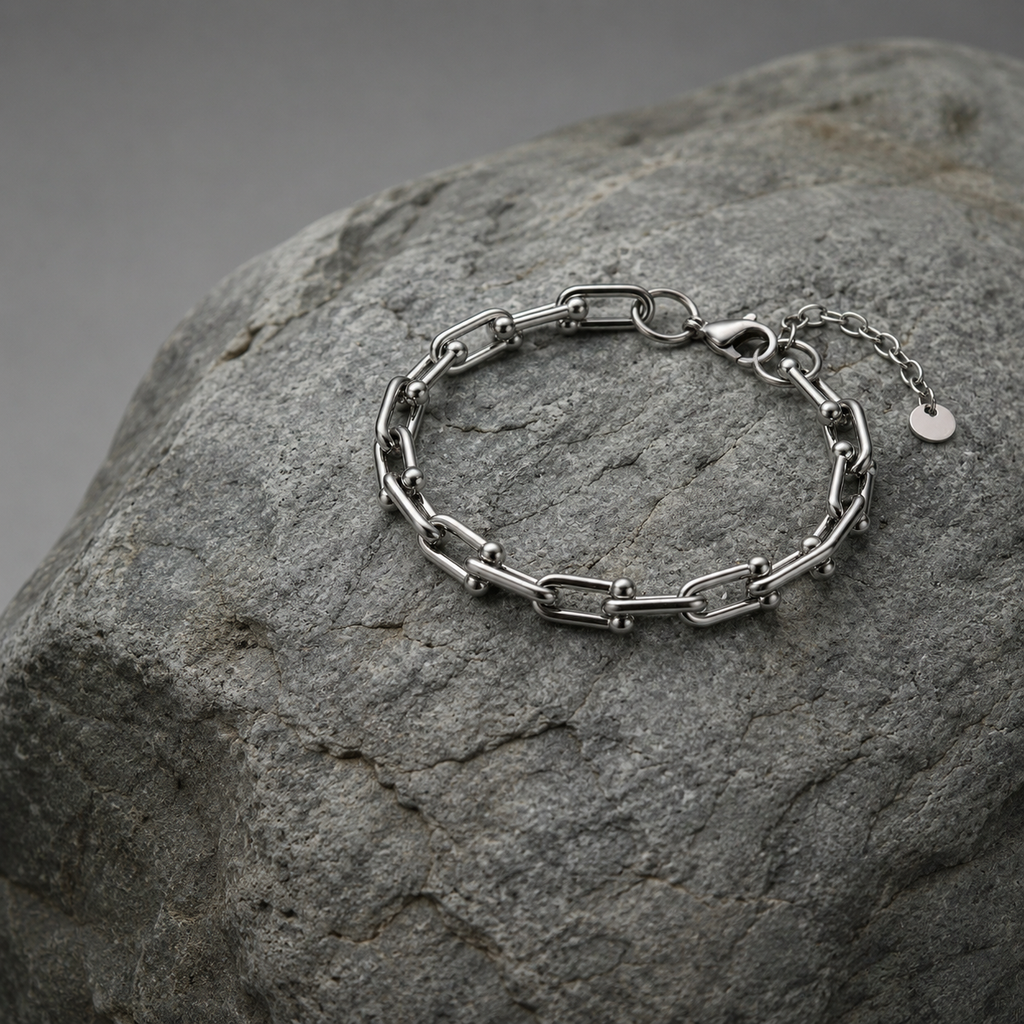 Pulsera Tiff Eslabones Plateado