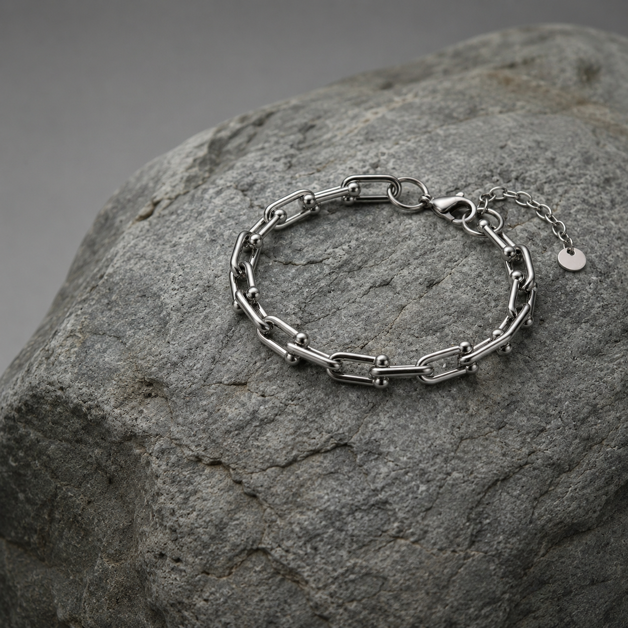 Pulsera Tiff Eslabones Plateado