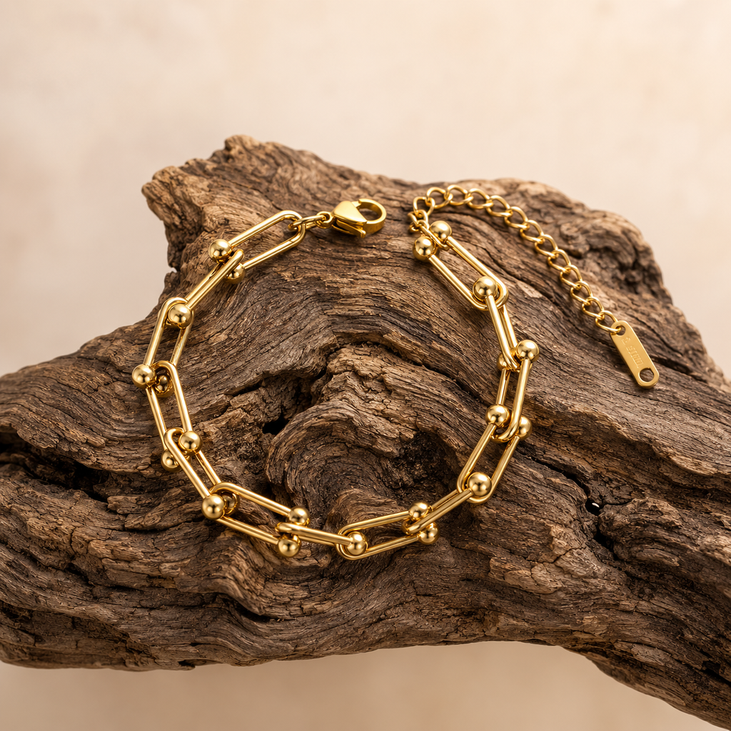 Pulsera Tiff Eslabones Dorado
