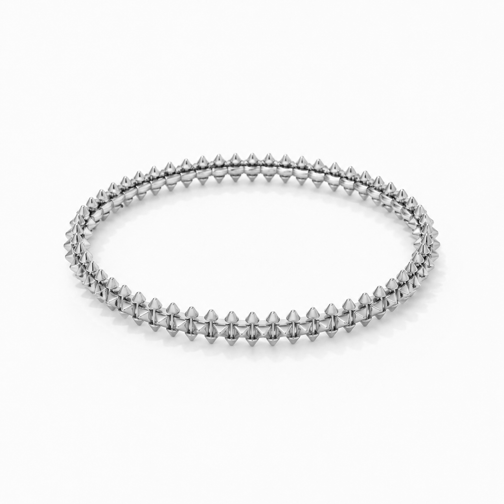 Pulsera Clash Mediano Plateado