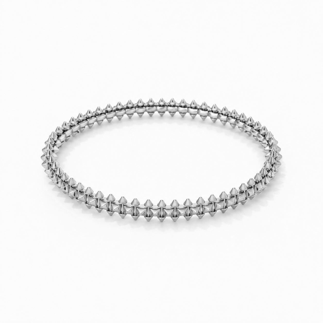 Pulsera Clash Mediano Plateado